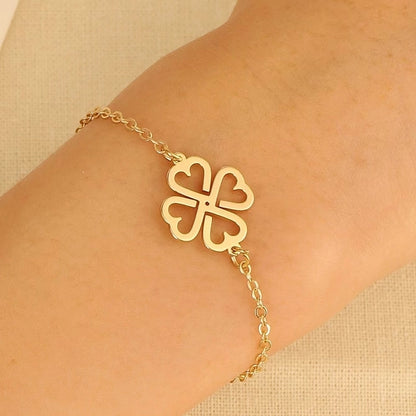 Minimalist Classic Style Snowflake 304 Stainless Steel Zircon Stainless Steel Bracelets In Bulk