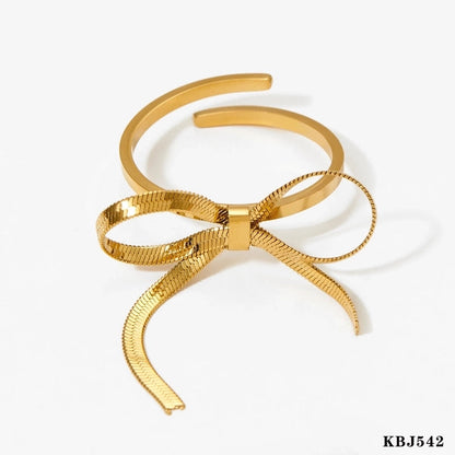 Casual Vacation Bow Knot 304 Stainless Steel 16K Gold Plated White Gold Plated Gold Plated Plating Bracelets Earrings Necklace