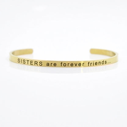 Minimalist Letter Stainless Steel Bangle