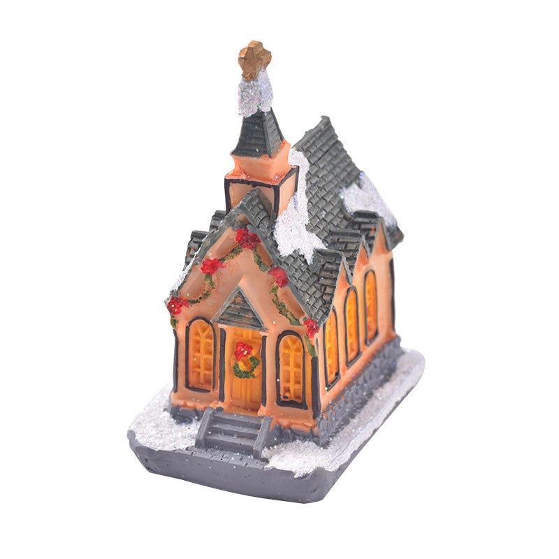 Christmas New Christmas Decorations Resin Small House Micro Landscape Resin House Christmas Ornament Christmas Gift