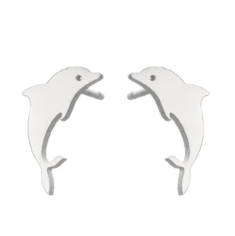 1 Pair Minimalist Animal Plating 304 Stainless Steel 18K Gold Plated Ear Studs