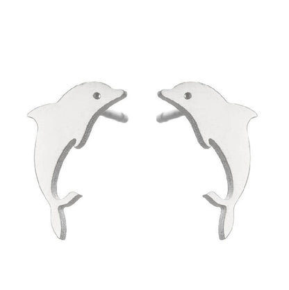 1 Pair Minimalist Animal Plating 304 Stainless Steel 18K Gold Plated Ear Studs