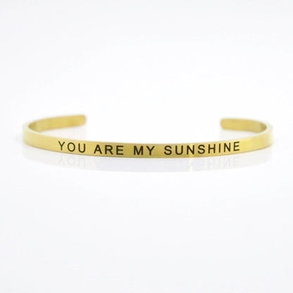 Minimalist Letter Stainless Steel Bangle
