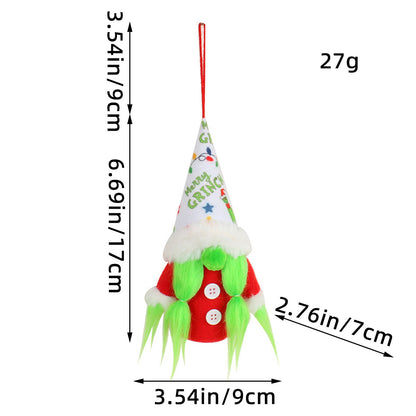 Christmas Decoration Christmas Sequin Lighted Rudolph Doll Christmas Glowing Faceless Gnome Doll Ornament