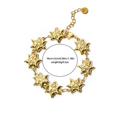 Casual Vacation Modern Style Pentagram Cross Oval 304 Stainless Steel 14K Gold Plated Bracelets In Bulk