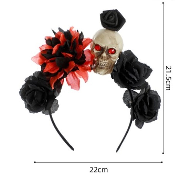 Halloween Funny Flower Skull Plastic Party Costume Props