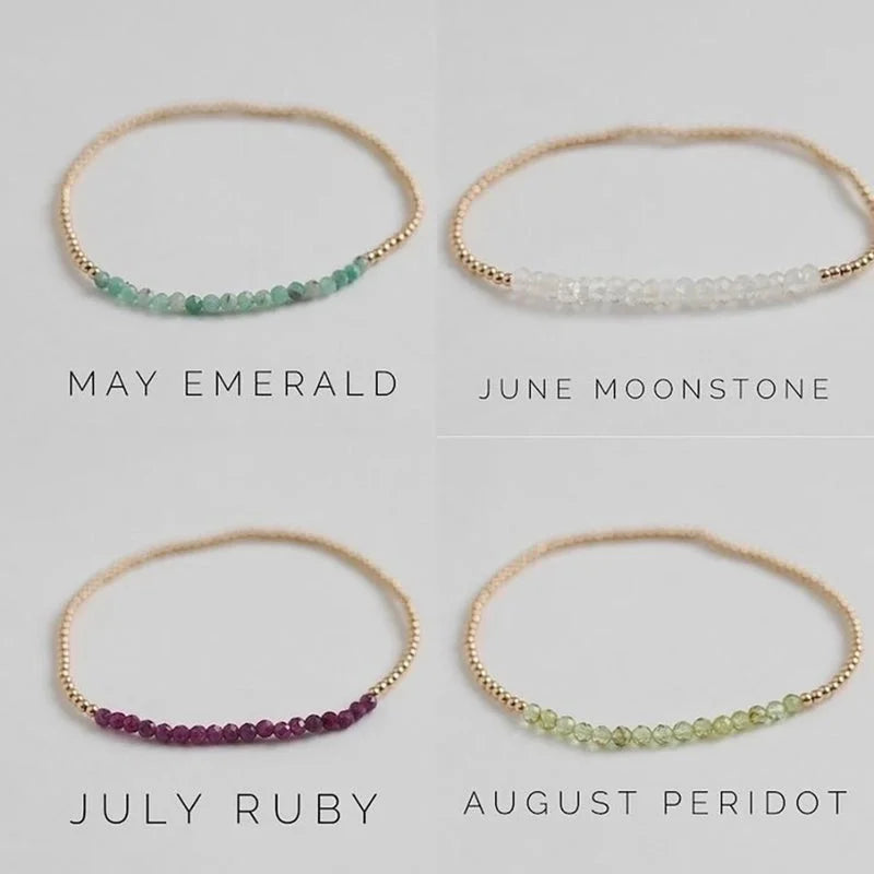 Natural Stone Copper Beaded Geometric Bracelets