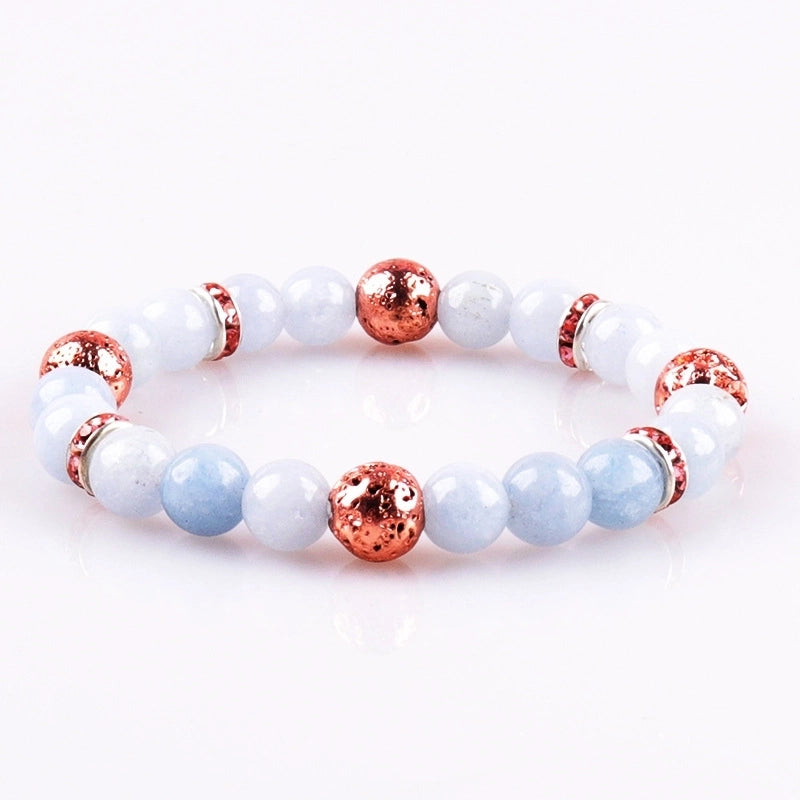 Fashion Round Artificial Crystal Turquoise Beaded Bracelets