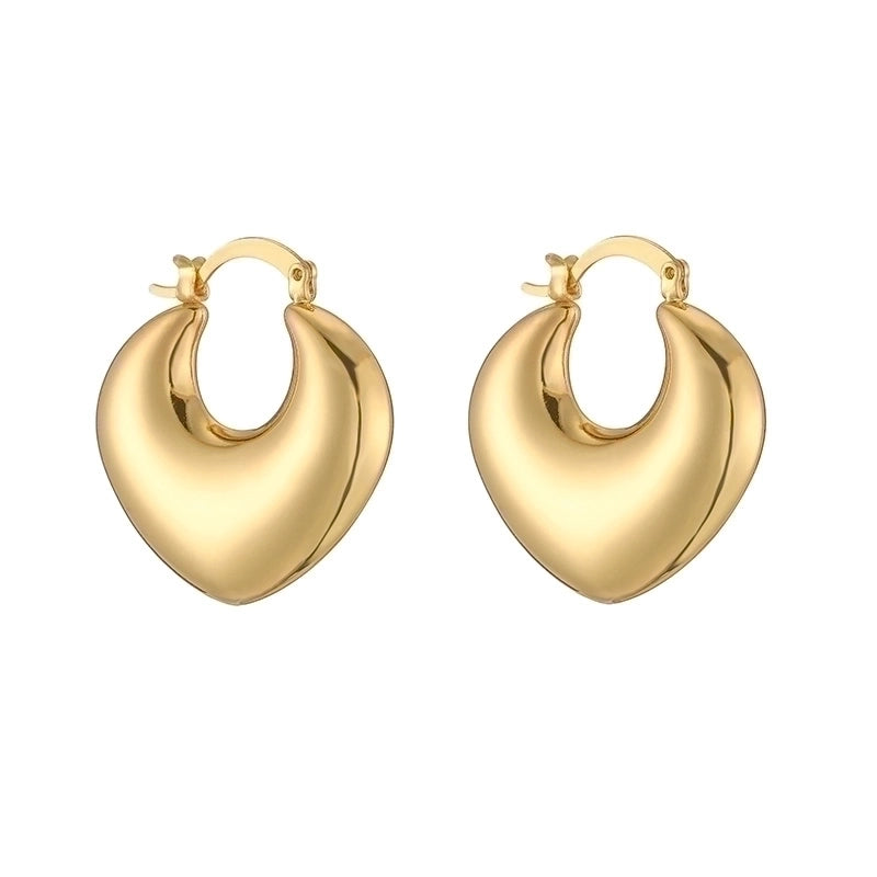 1 Pair Vintage Style Minimalist C Shape Oval Twist Plating Copper 18k Gold Plated Earrings