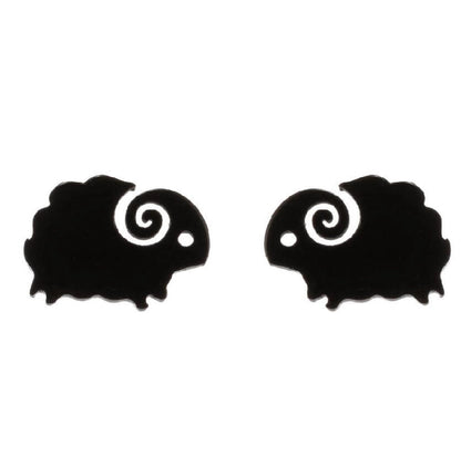 1 Pair Minimalist Animal 304 Stainless Steel 18K Gold Plated Ear Studs