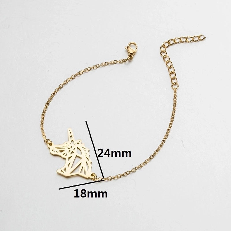 Fashion Animal 201 Stainless Steel 18K Gold Plated No Inlaid Bracelets In Bulk