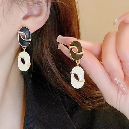 1 Pair Fashion Flower Butterfly Bow Knot Inlay Alloy Artificial Pearls Rhinestones Shell Earrings