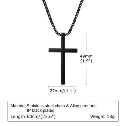 Jewelry Religion Cross 304 Stainless Steel Pendant Necklace