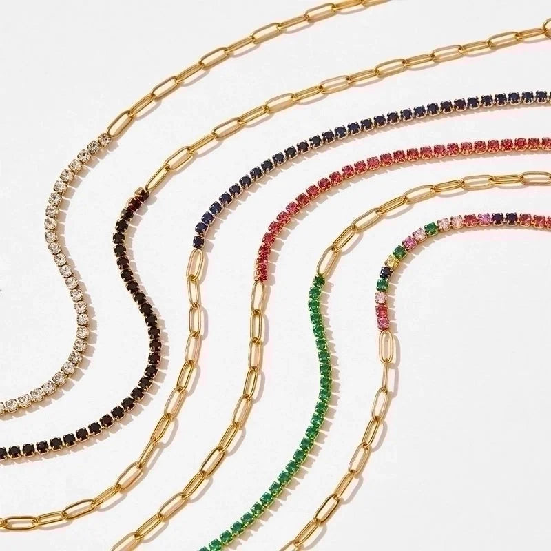 Minimalist Rhombus 304 Stainless Steel Plating Inlay Zircon Women's Bracelets