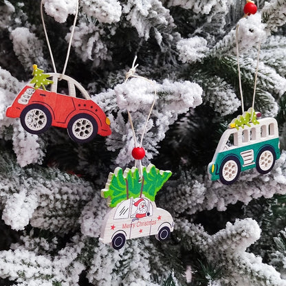 Cross-border Christmas Decorations Christmas Tree Pendant Snowflake Hanging Ball Pine Cone Gift Bag Christmas Old Man Small Drum Butterfly