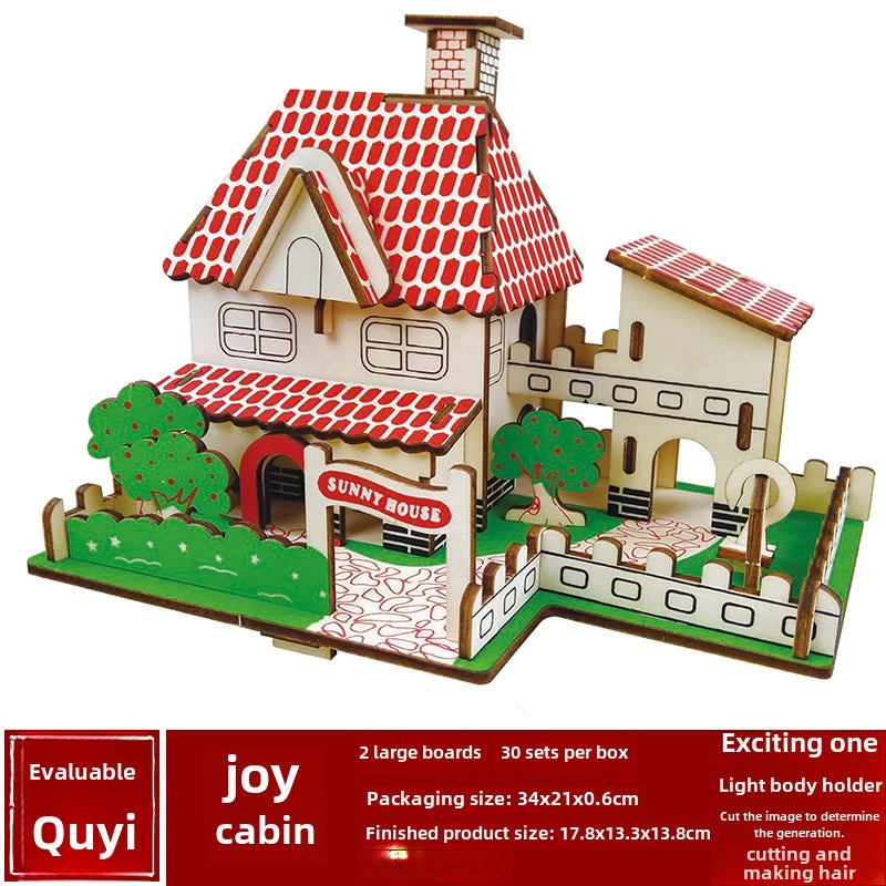 Stall Supply Children's Wooden 3D Puzzle Adult Puzzle Christmas Building Handmade Educational Model Toy