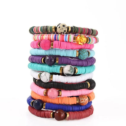 Hot Sale Heishi Bohemian Soft Bracelet Halloween Christmas Soft Bracelet Bangle