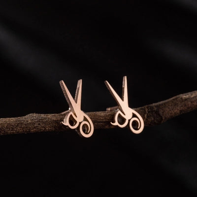 1 Pair Cute Minimalist Dog Cat Flower Polishing Hollow Out 304 Stainless Steel 18K Gold Plated Ear Studs