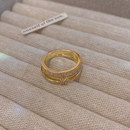 Elegant Lady Heart Shape Crown Flower Copper Inlay Artificial Pearls Zircon Open Rings