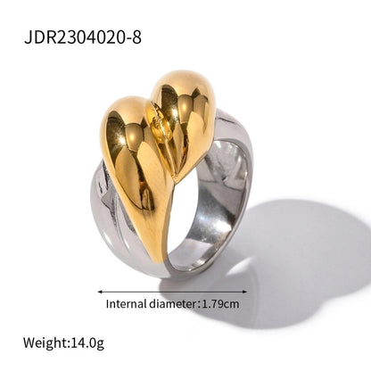 Glam Minimalist Classic Style Geometric 304 Stainless Steel Plating Open Rings