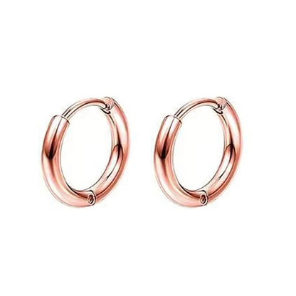 1 Pair Vintage Style Minimalist Round 304 Stainless Steel 18K Gold Plated Stainless Steel Earrings