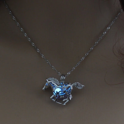 Luminous Hollow Snowflake Pendant Necklace