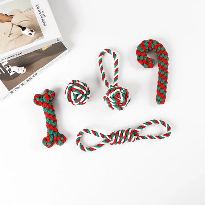 Cute Cotton Rope Christmas Infinite Twist Pet Toys