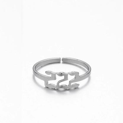 Fashion Number 201 Stainless Steel No Inlaid 18K Gold Plated Plating Open Ring