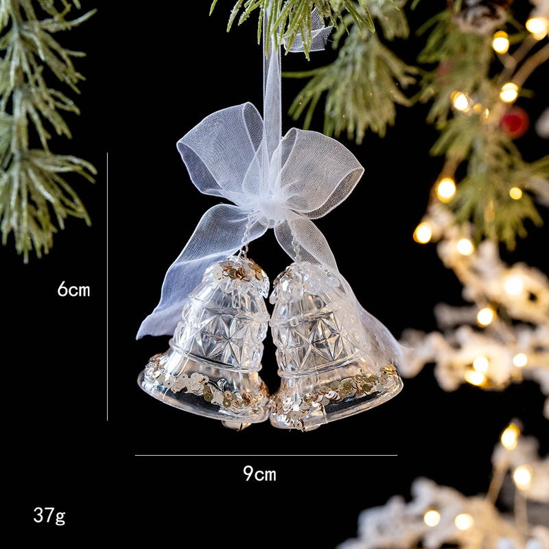 Christmas Minimalist Christmas Tree Snowflake Plastic Party Festival Hanging Ornaments Decorations Hanging Ornaments