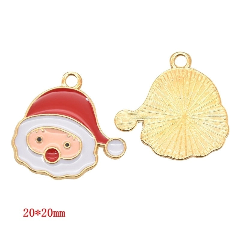 1 Piece Alloy Christmas Tree Santa Claus Christmas Socks Pendant Jewelry Accessories