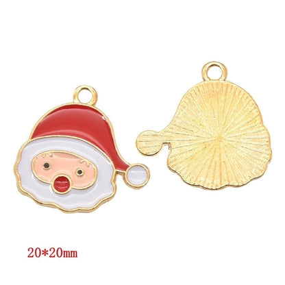 1 Piece Alloy Christmas Tree Santa Claus Christmas Socks Pendant Jewelry Accessories