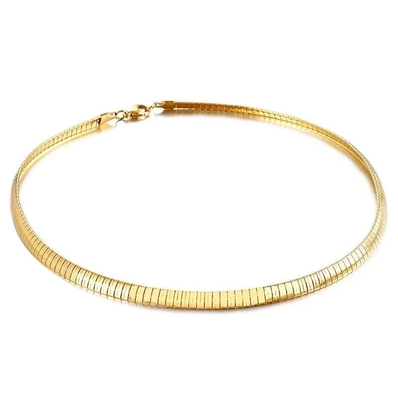 Titanium Steel 18K Gold Plated Minimalist Plating Geometric Choker