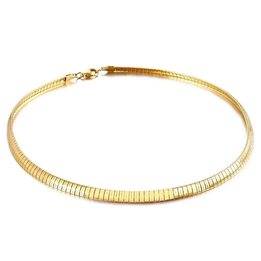 Titanium Steel 18K Gold Plated Minimalist Plating Geometric Choker