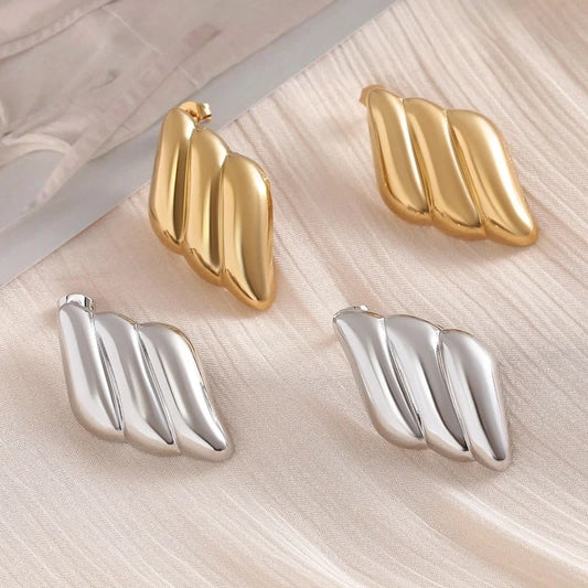 1 Pair Minimalist Commute Geometric 304 Stainless Steel 18K Gold Plated Gold Plated Ear Studs