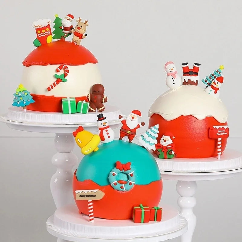 Christmas Santa Claus Soft Glue Party Cake Decorating Supplies