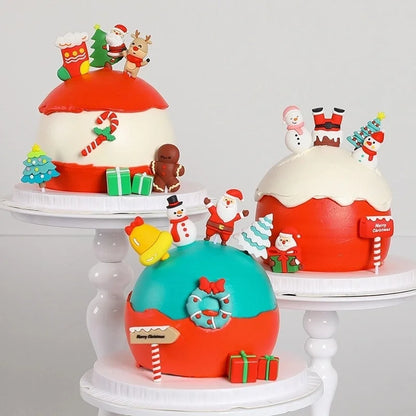 Christmas Santa Claus Soft Glue Party Cake Decorating Supplies