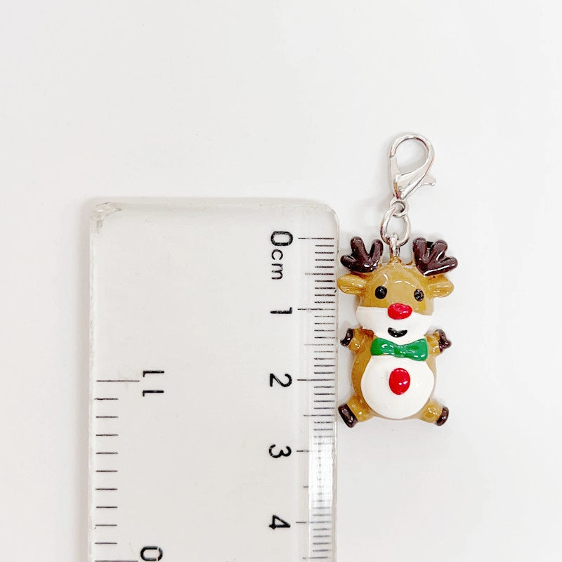 1 Piece 30mm Resin Santa Claus Snowman Elk Pendant Melon Seed Buckle Jewelry Accessories