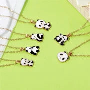 Cartoon Style Cute Panda K Gold Plated 201 Stainless Steel Zinc Alloy Pendant Necklace
