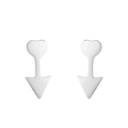 1 Pair Fashion Heart Shape Flower Plating 304 Stainless Steel 18K Gold Plated Stainless Steel Earrings