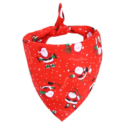 Cartoon Style Cotton Christmas Graffiti Pet Scarf 1 Piece