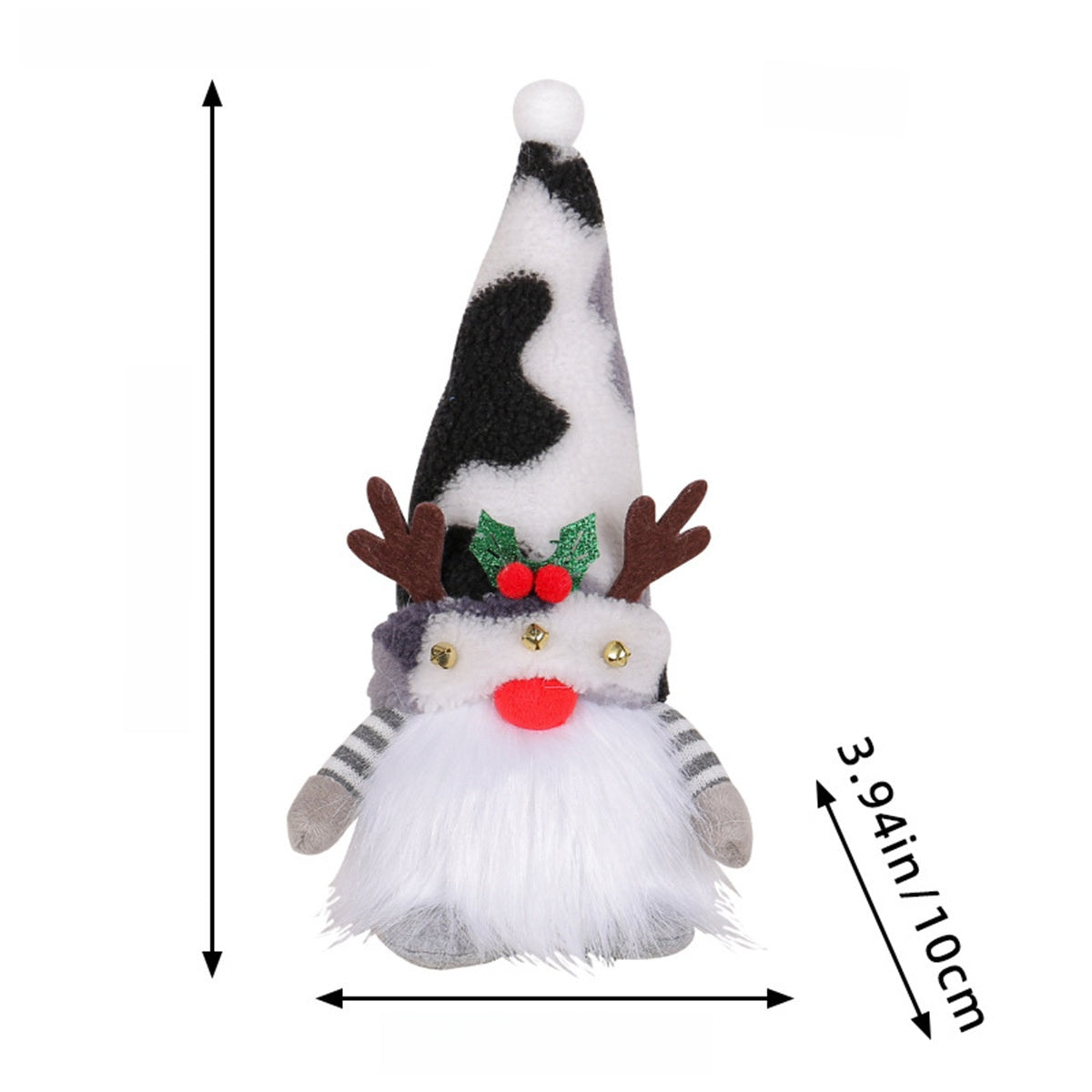 Christmas Decoration Christmas Sequin Lighted Rudolph Doll Christmas Glowing Faceless Gnome Doll Ornament