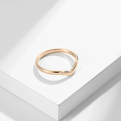 304 Stainless Steel Basic Minimalist Classic Style Peach Rings