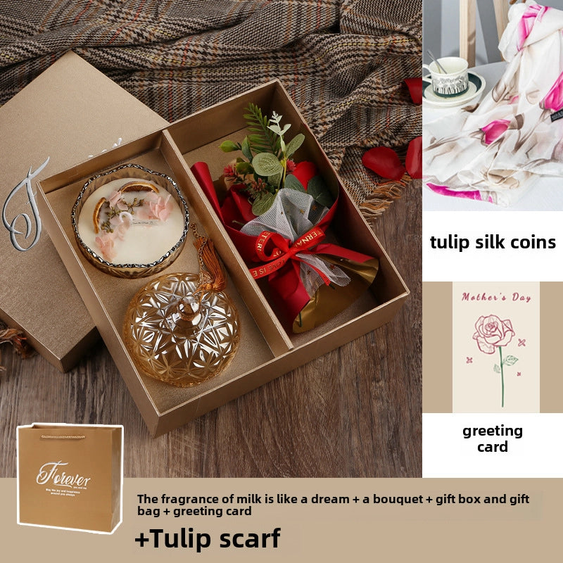 Aromatherapy Candle Gift Box March 8Th Women'S Mother'S Day Gift For Mother And Teacher Practical Niche Advanced Soy Wax