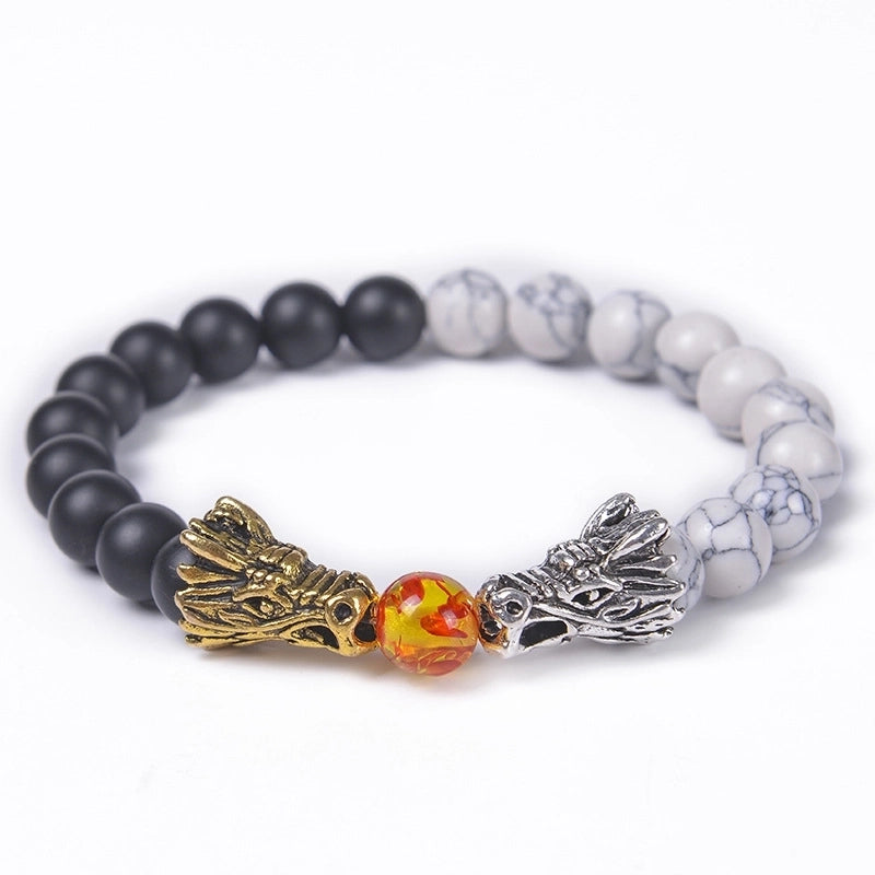 Classic Style Round Natural Stone Beaded Bracelets