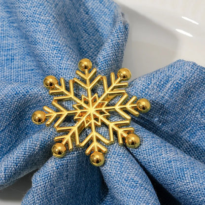 Christmas Casual Vacation Snowflake Alloy Home Daily Napkin Ring