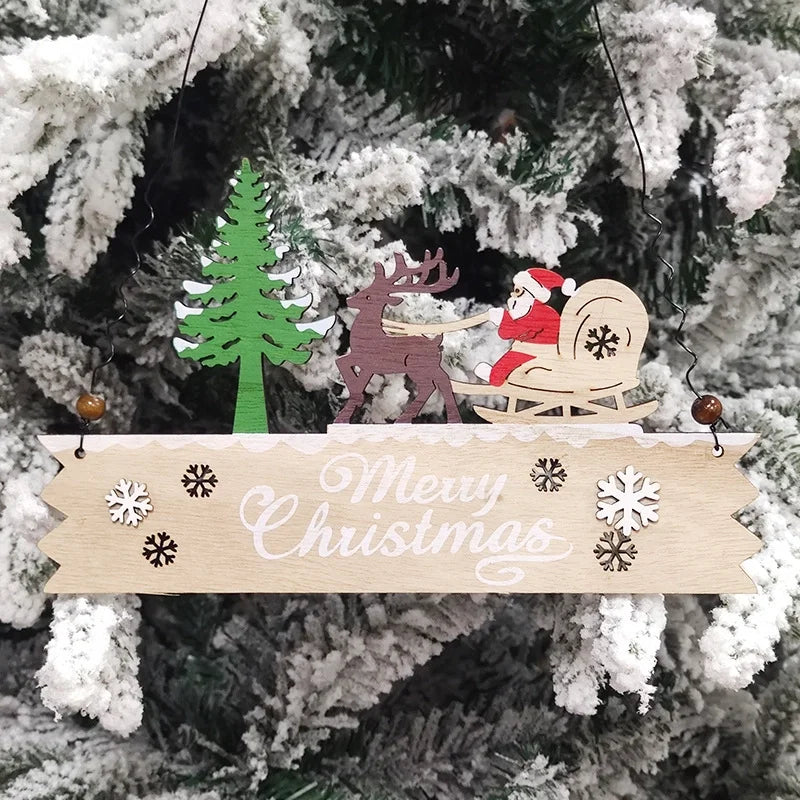 Cross-border Christmas Decorations Christmas Tree Pendant Snowflake Hanging Ball Pine Cone Gift Bag Christmas Old Man Small Drum Butterfly