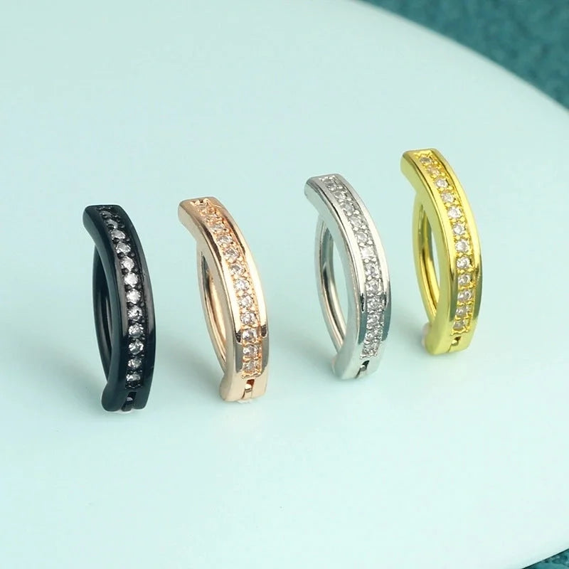 1 Piece Belly Rings Minimalist Classic Style Solid Color 304 Stainless Steel Inlay Belly Rings