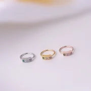 Fashion Geometric Copper Plating Zircon Nose Ring