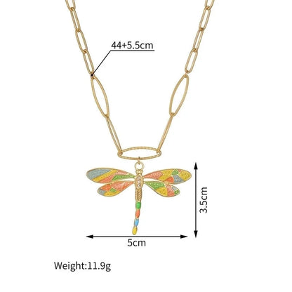 Elegant Heart Shape Flower Butterfly Titanium Steel Diamond Pendant Necklace