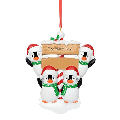 Christmas Cartoon Style Bear Snowman Resin Indoor Party Festival Hanging Ornaments